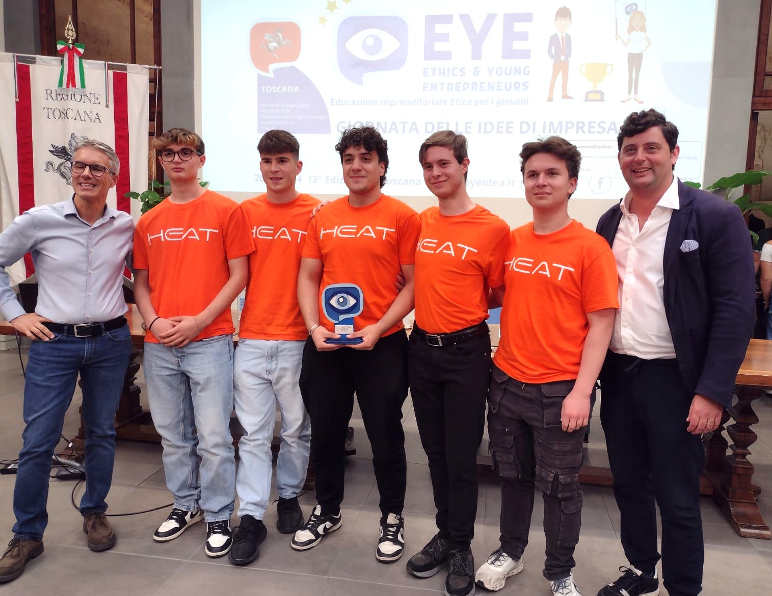 Trofeo Eye Toscana per giovani studenti: vince Heat, appendiabiti ri...